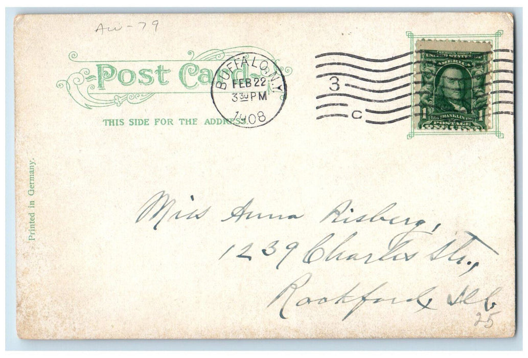 1908 View of Milburn Home Buffalo New York NY Antique Posted Postcard
