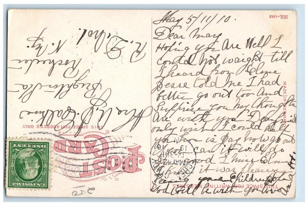 1910 State Street Looking East Stores Trolley Cars Schenectady NY Postcard