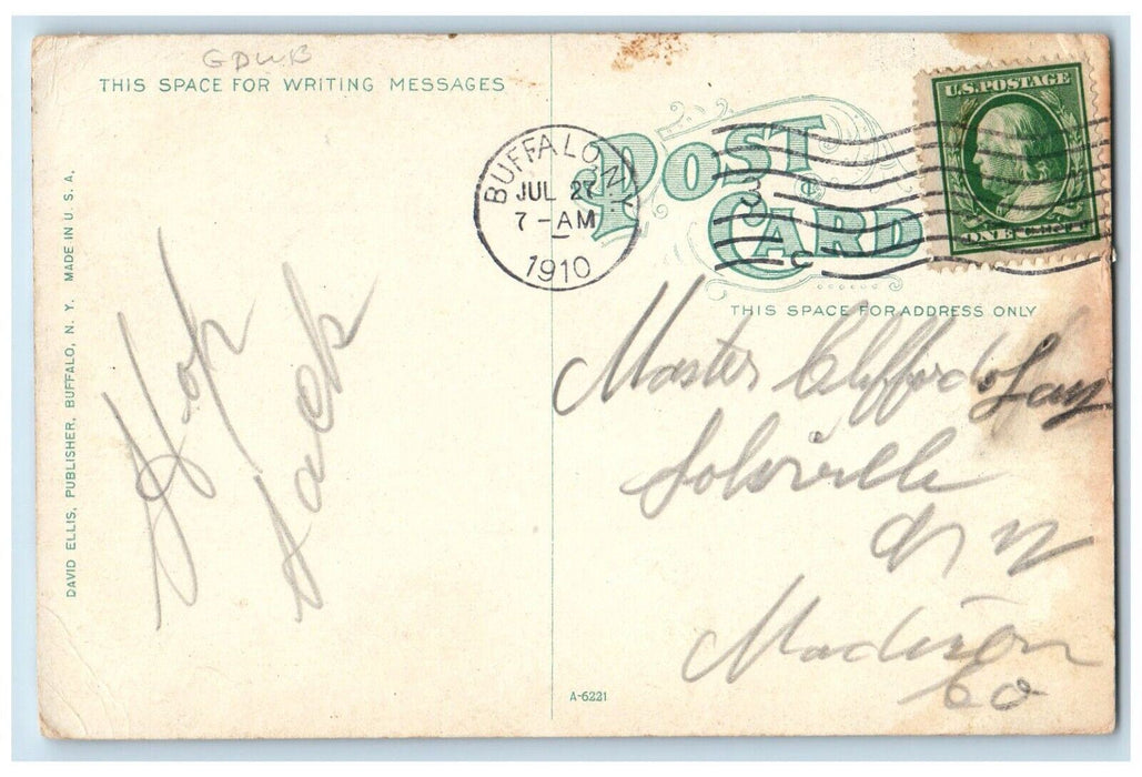 1910 Grain Elevators Building Buffalo New York NY Antique Posted Postcard