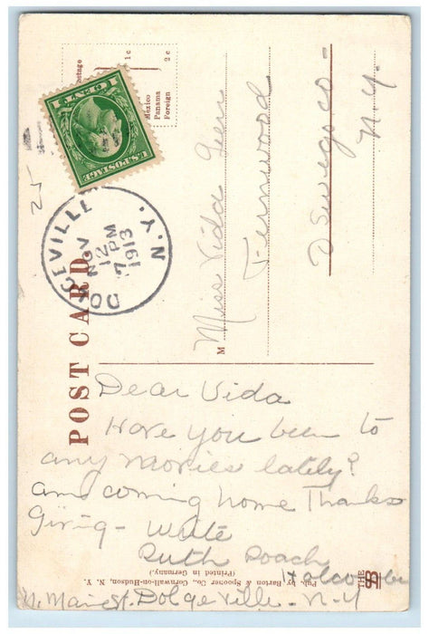 1913 Former Home Of Robert Louis Stevenson Saranac Lake Adirondacks NY Postcard