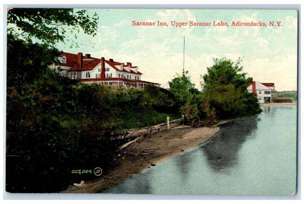 c1910's Saranac Inn Upper Saranac Lake Adirondacks New York NY Antique Postcard