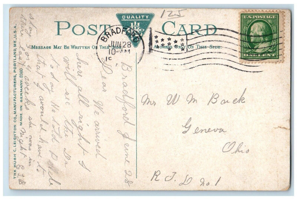 c1910's South Side Of Broad St. Looking West Salamanca New York NY Postcard