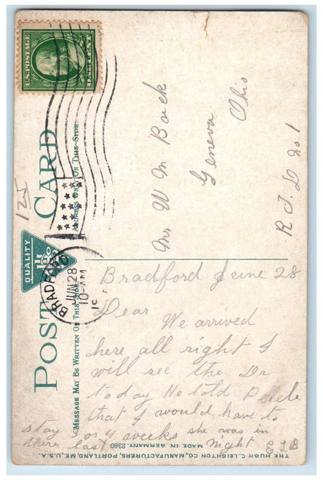 c1910's South Side Of Broad St. Looking West Salamanca New York NY Postcard