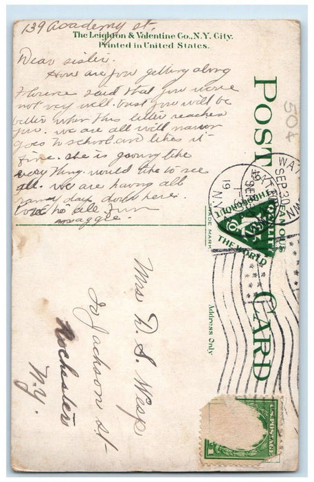 1912 View Of Officers Quarters Sackets Harbor New York NY Antique Postcard