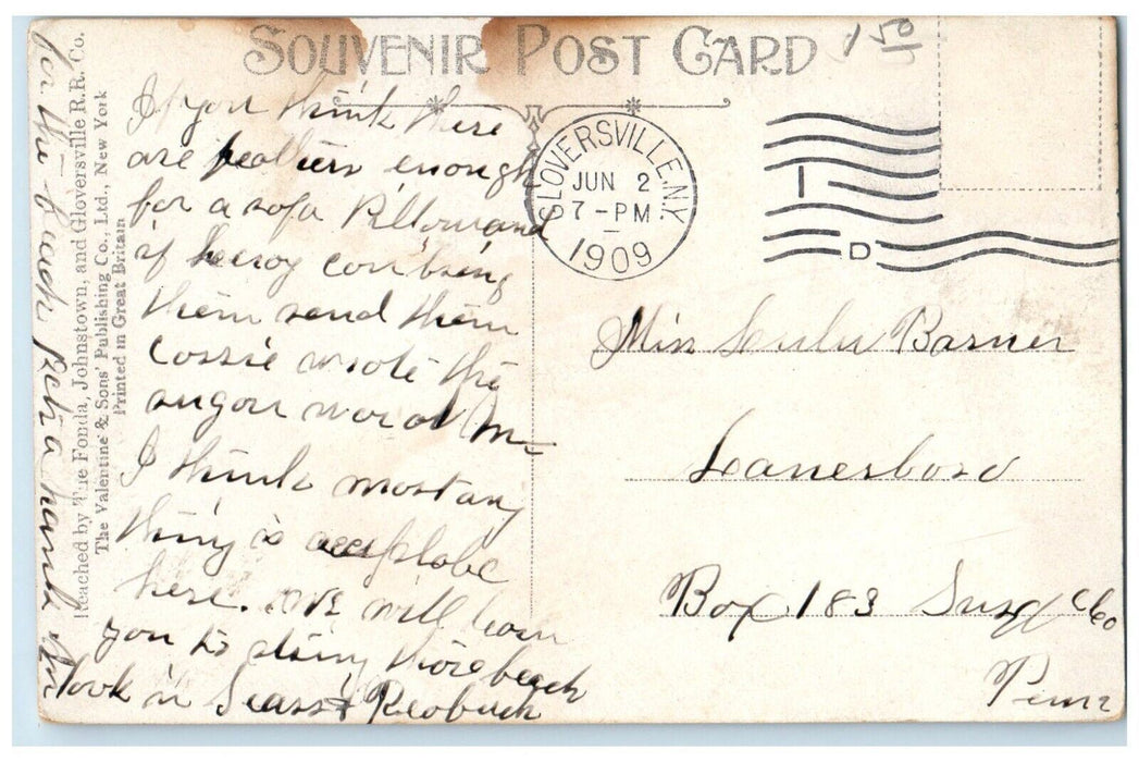 1909 The Pines Hotel Building Sacandaga Park New York NY Posted Antique Postcard