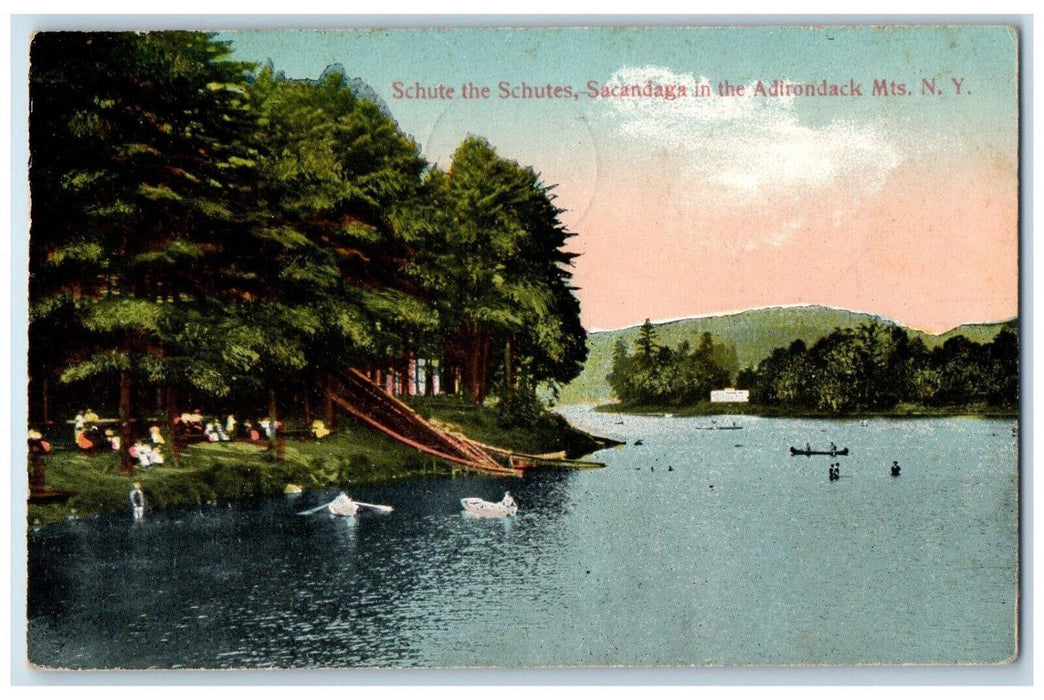 1914 Schute The Schutes Sancandaga In the Adirondack Mts. New York NY Postcard
