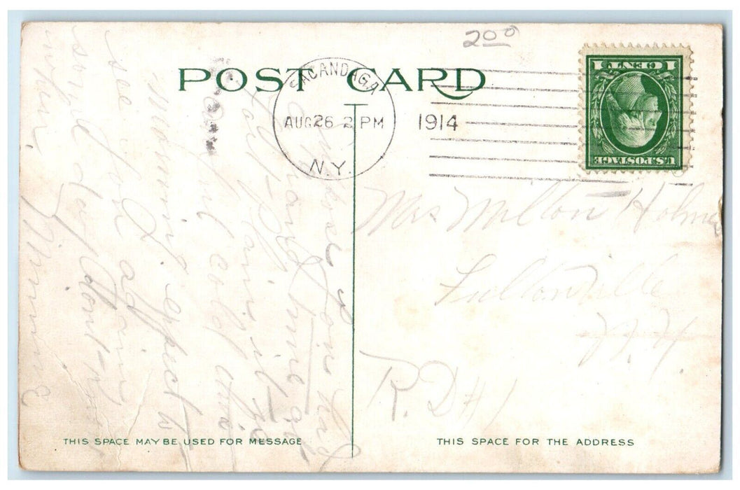 1914 High Rock Lodge Dirt Rock Sacandaga New York NY Posted Antique Postcard