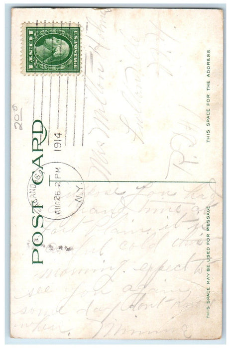 1914 High Rock Lodge Dirt Rock Sacandaga New York NY Posted Antique Postcard
