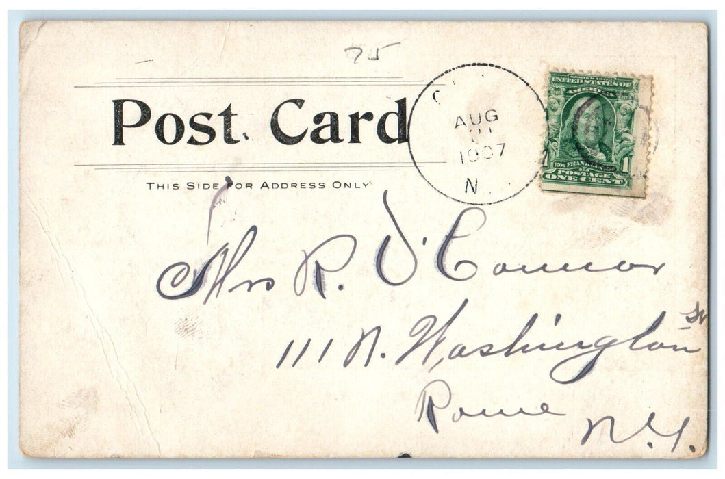 1907 Threrre's Hotel Building South Bay New York NY Posted Antique Postcard