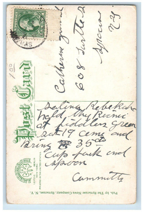 c1910's Angler's Club House And Trees South Bay New York NY Antique Postcard