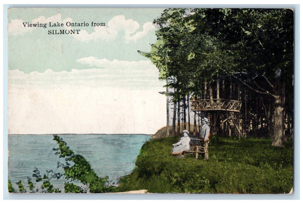 c1910's Viewing Lake Ontario From Silmont New York NY Antique Postcard