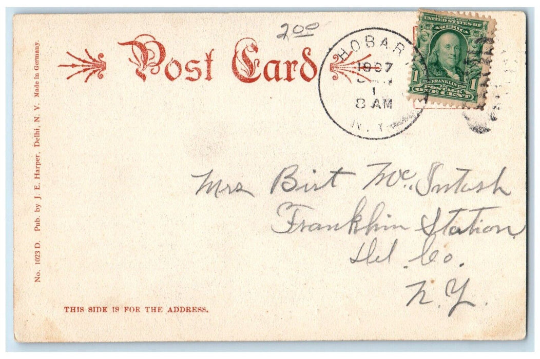 c1905 The Inn Hotel South Kortright Hobart New York NY Posted Antique Postcard