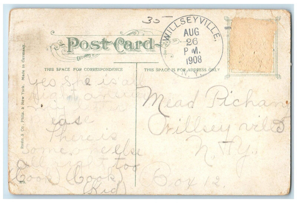 1908 The Surf Of Boardwalk Sylvan Beach New York NY Antique Posted Postcard