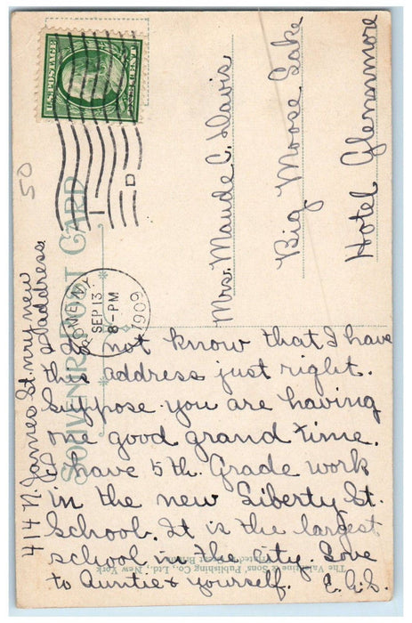 1909 Zion Episcopal Church Rome New York NY Antique Posted Postcard