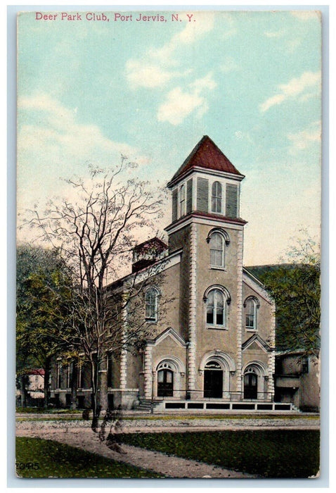 1911 View Of Deer Park Club Port Jervis New York NY Posted Antique Postcard
