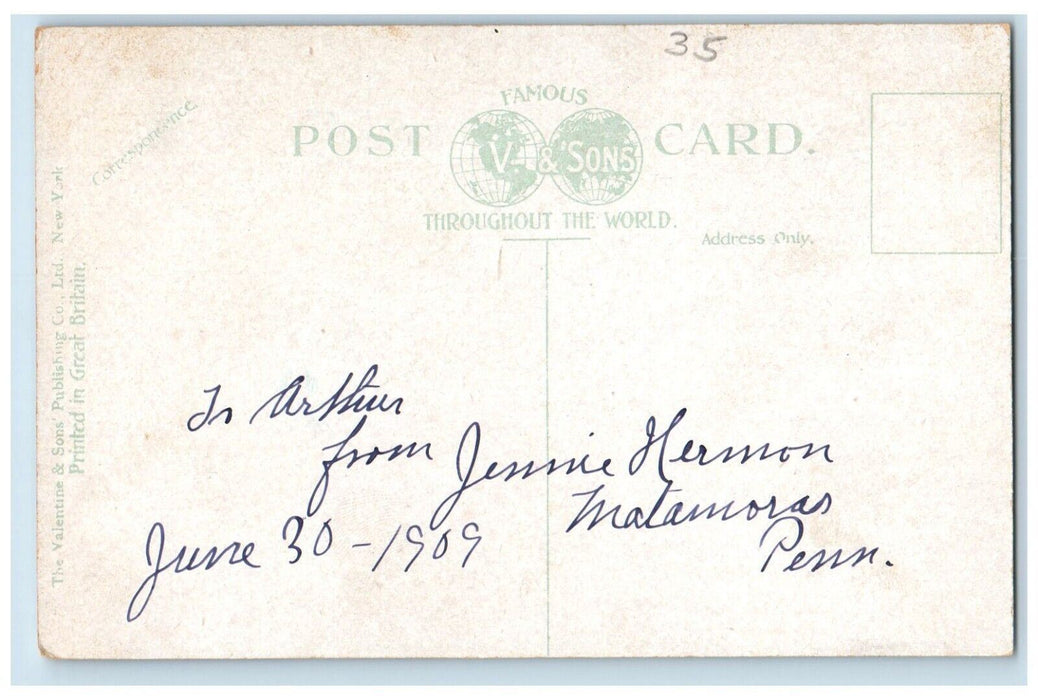 1909 View Of Soldier's Monument Port Jervis New York NY Posted Antique Postcard
