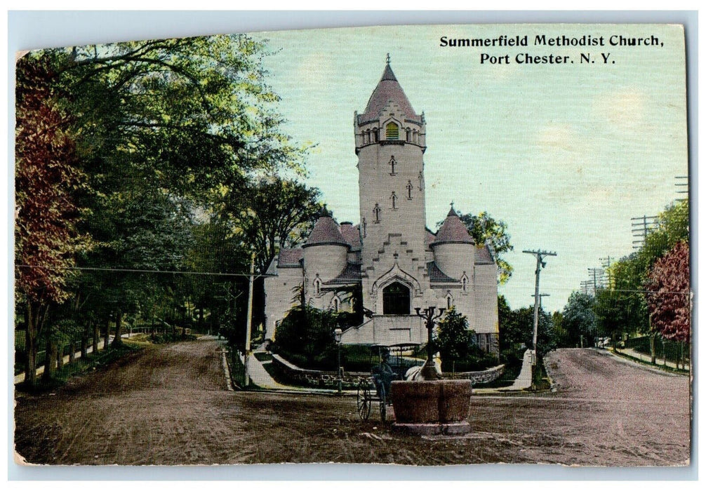 c1910's Summerfield Methodist Church View Port Chester New York NY Postcard
