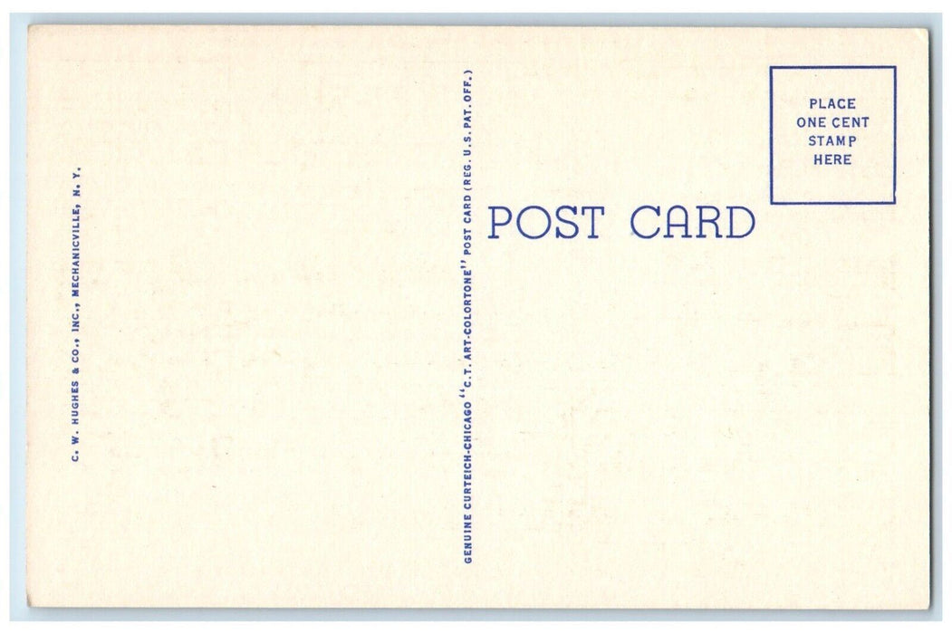 c1940's Troop B New York State Troopers Barracks Malone New York NY Postcard