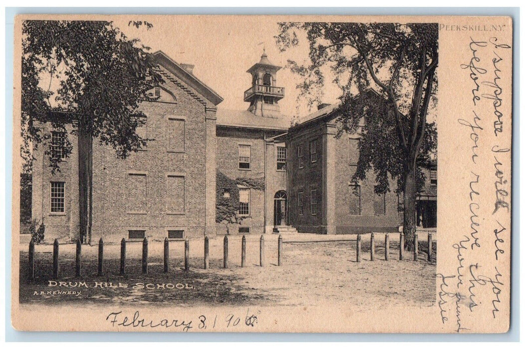 1906 View Of Drum Hill School Peekskill New York NY Posted Antique Postcard