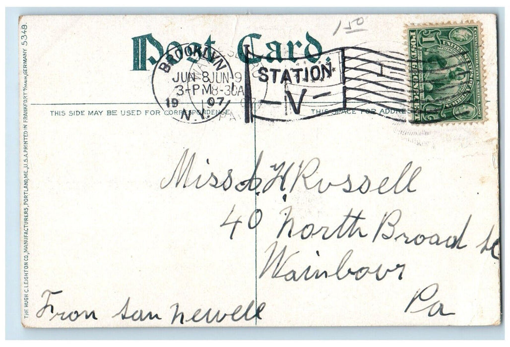 1907 The White House And Officers Row State Camp Peekskill New York NY Postcard