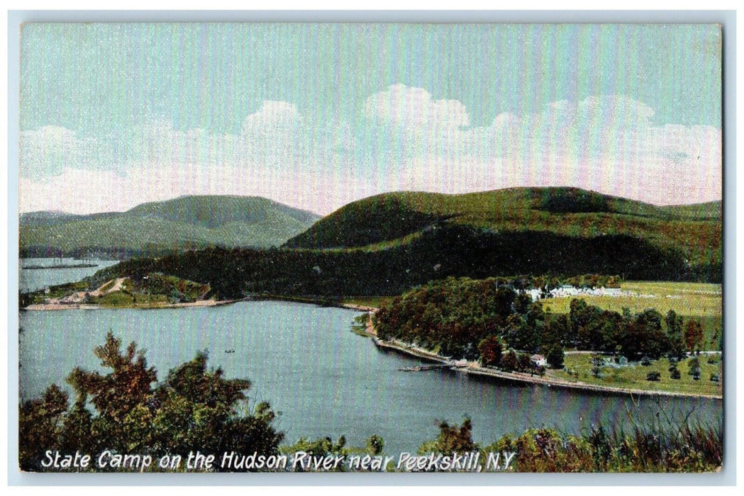 c1910's State Camp On Hudson River Near Peekskill New York NY Antique Postcard