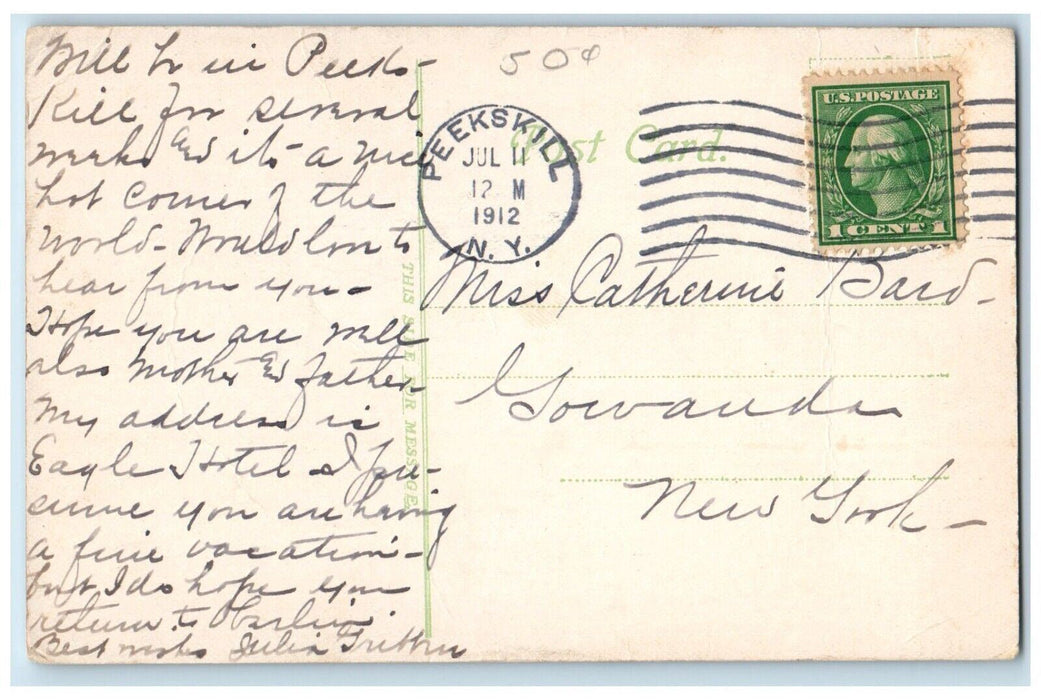 1912 View From Popelopen Creek Iona Island Hudson River Peekskill NY Postcard