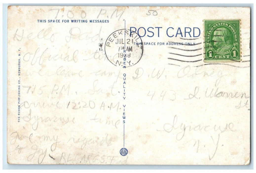 1908 East View Camp Smith NY State Camp Peekskill New York Antique Postcard
