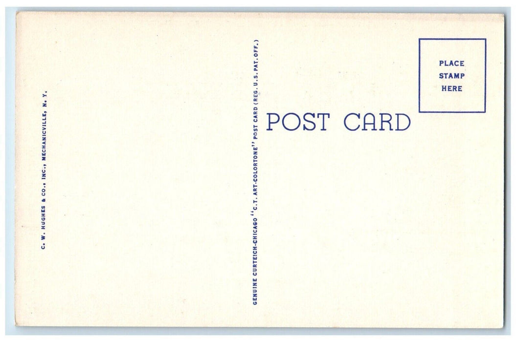 c1940's Lake Flower at Saranac Lake Adirondack Mts. NY Multiview Postcard