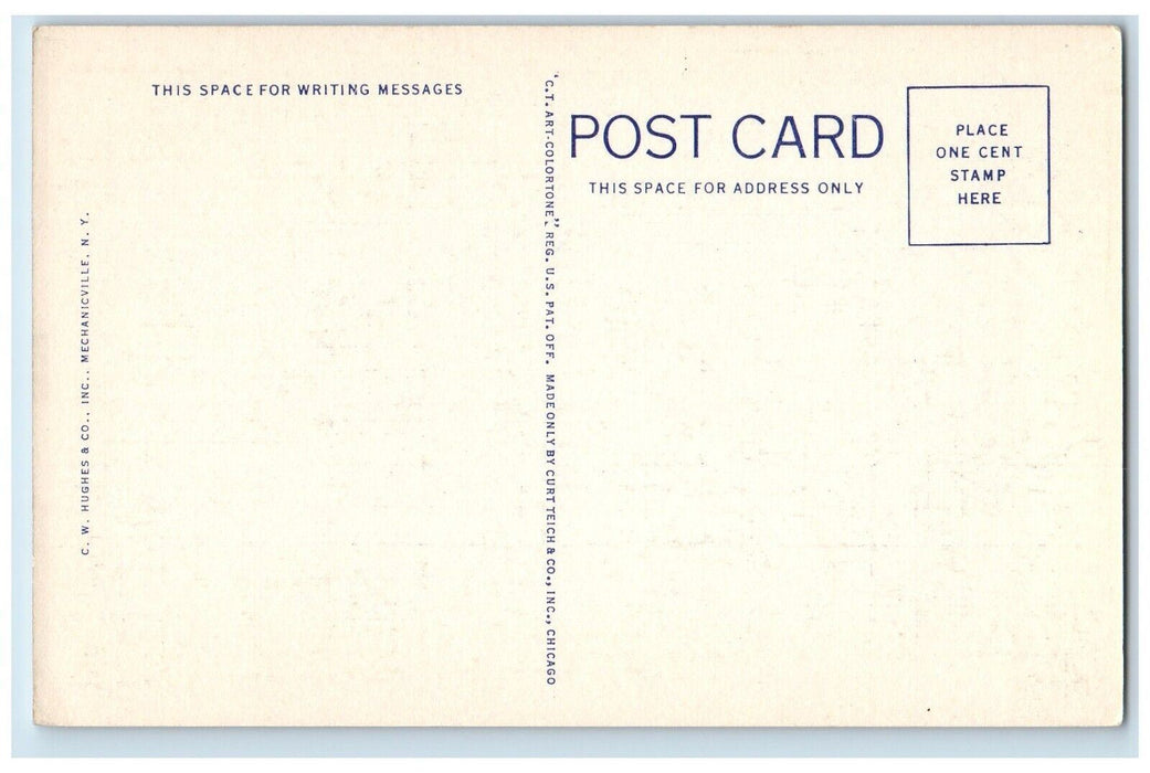 c1940's Whiteface Mountain Highway Castle Lake Placid New York NY Postcard