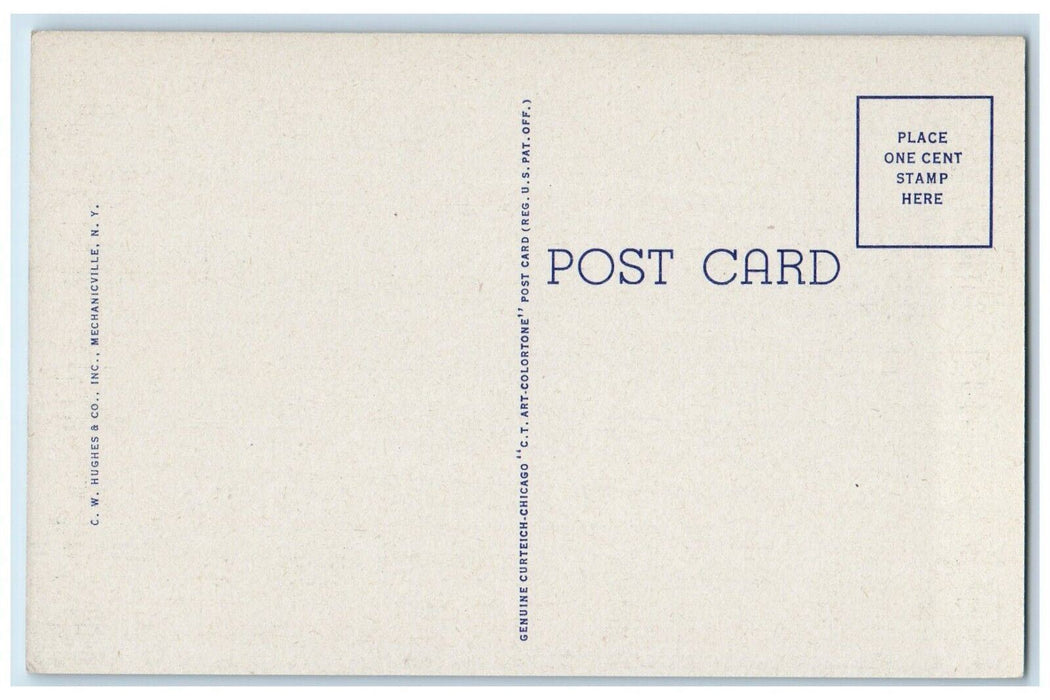 c1940's Piseco Lake from Higgins Bay Adirondack Mts. Piseco NY Postcard