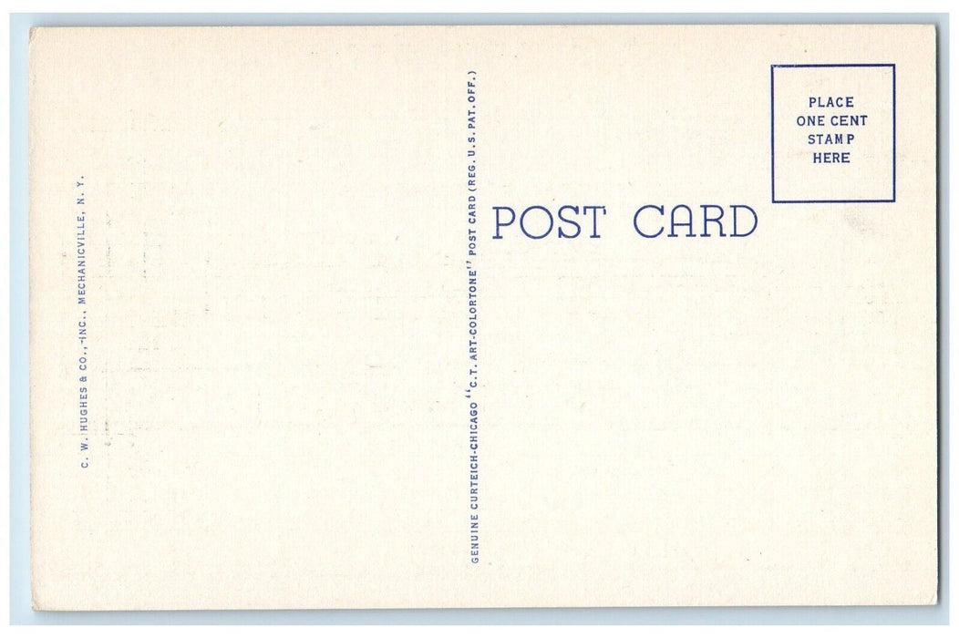 c1940's Public Bathing Beach Schroon Lake Adirondack Mts. New York NY Postcard