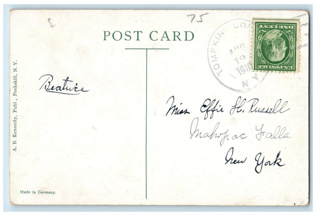 1910 Entrance To Lake Mahopac Dirt Road Peekskill New York NY Antique Postcard
