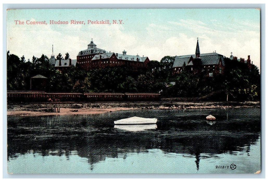 c1910's The Convent Hudson River Railroad Train Peekskill New York NY Postcard