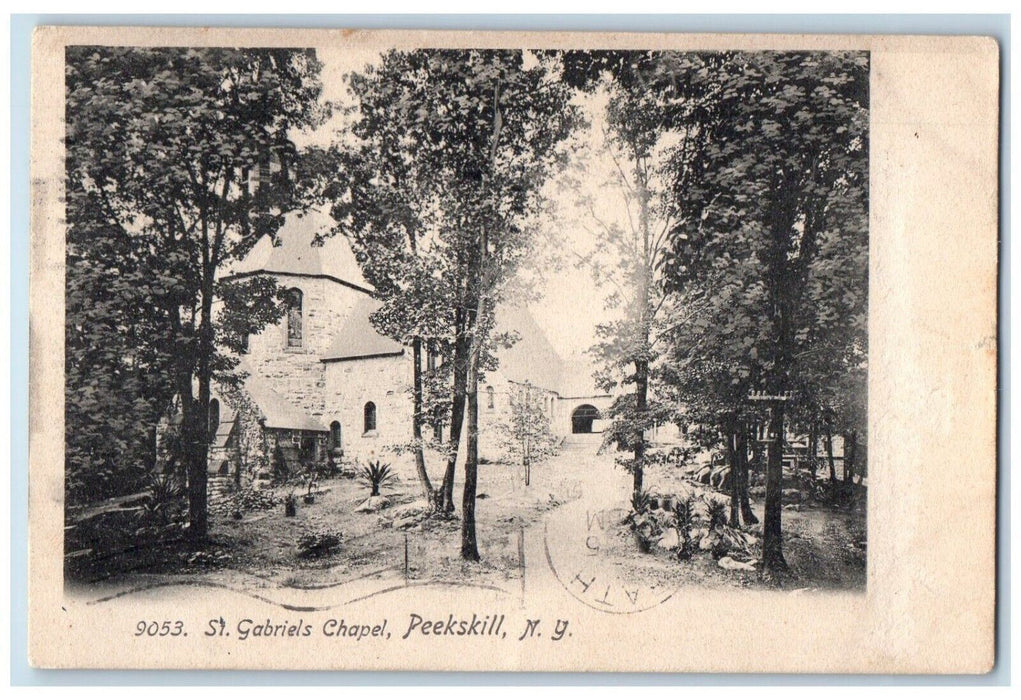 1905 St. Gabriels Chapel And Trees Peekskill New York NY Rotograph Postcard