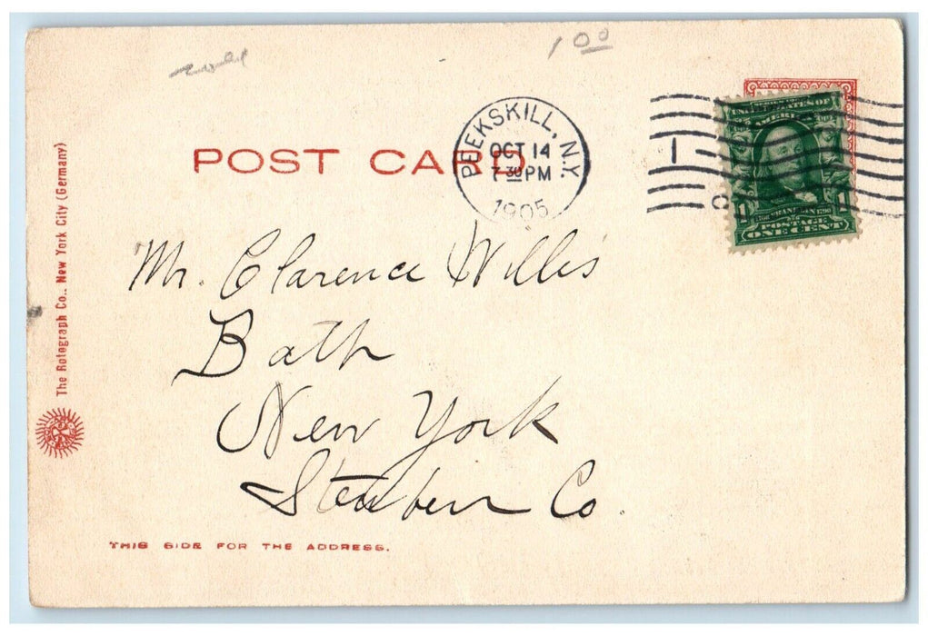 1905 St. Gabriels Chapel And Trees Peekskill New York NY Rotograph Postcard