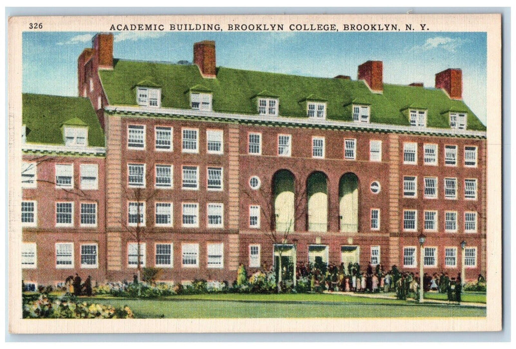 c1930's Academic Building Brooklyn College Brooklyn New York NY Postcard