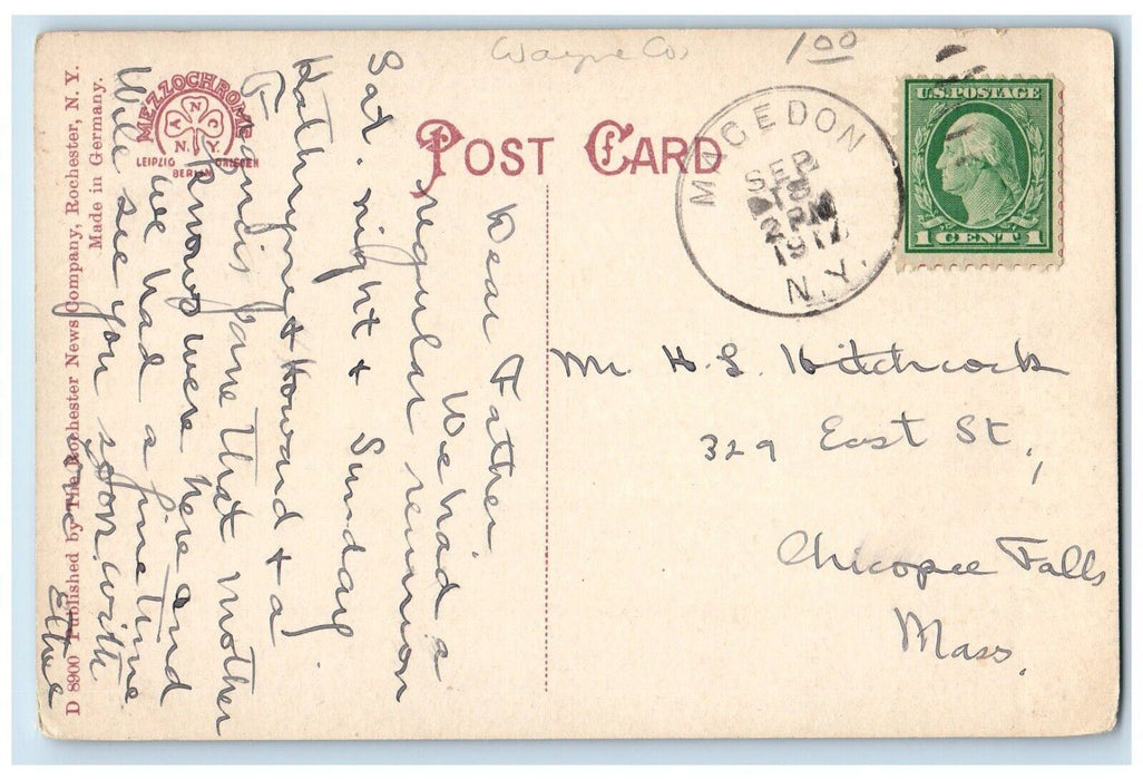 1917 Mormon Hill Where Joseph Smith Dug The Golden Plates Palmyra NY Postcard