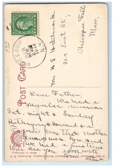 1917 Mormon Hill Where Joseph Smith Dug The Golden Plates Palmyra NY Postcard