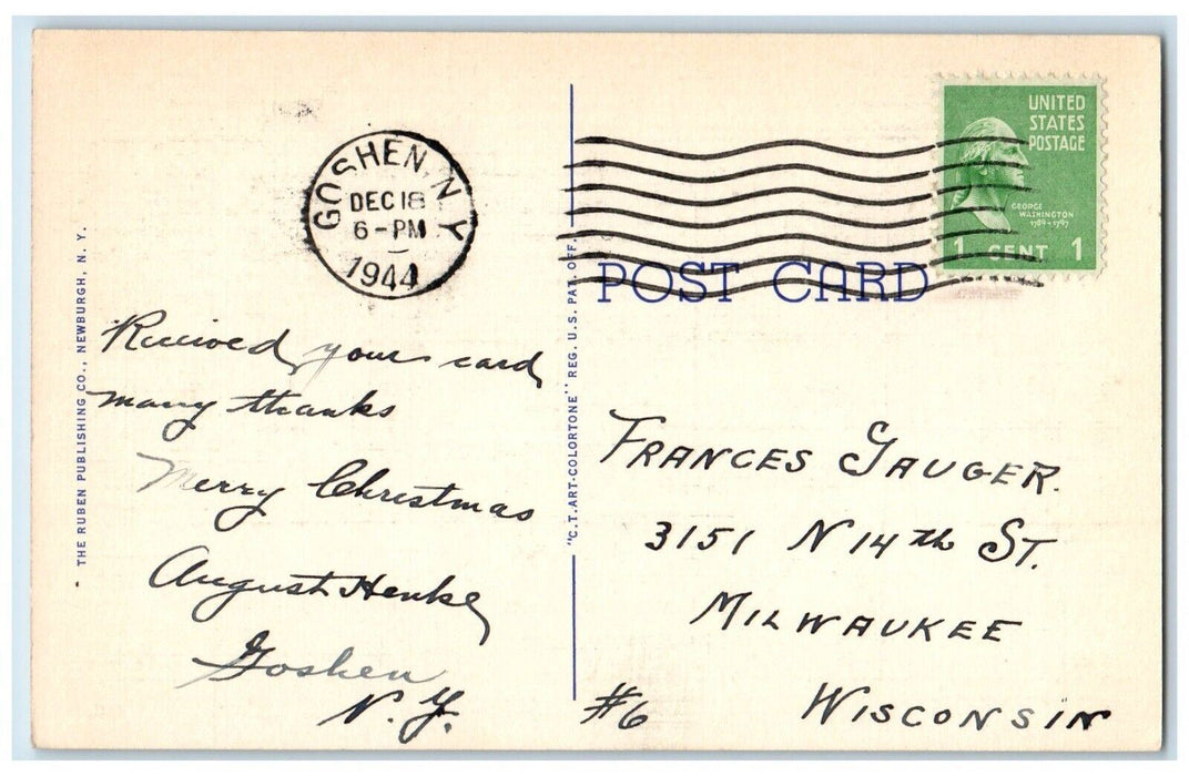 1944 Fort Putnam US Military Academy West Point New York NY Postcard
