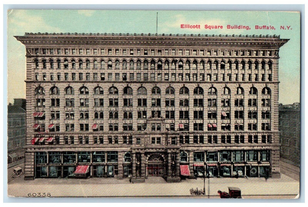 1913 Ellicott Square Building Buffalo New York NY Antique Posted Postcard