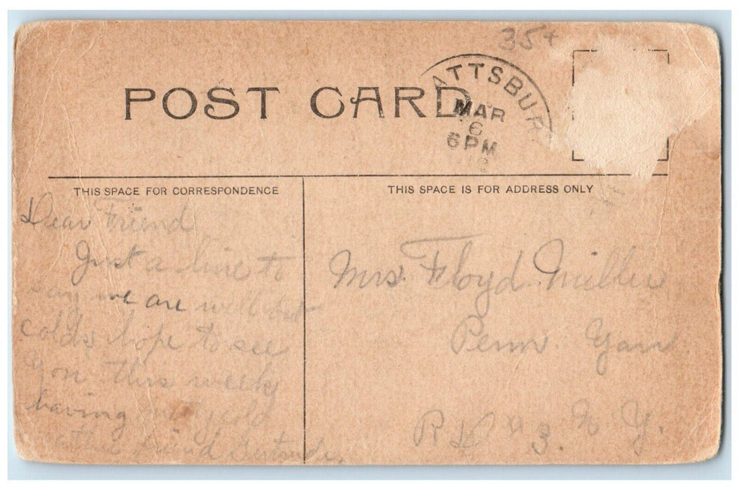c1910's View Of Methodist Church Prattsburg New York NY Posted Antique Postcard