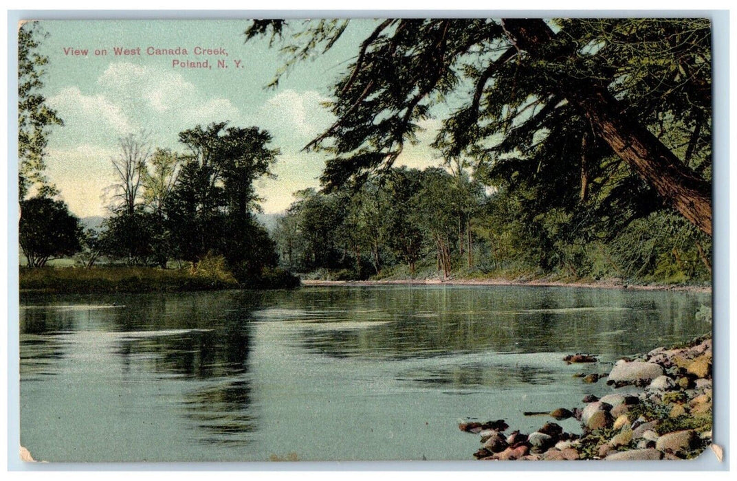 1909 View Of West Canada Creeks Poland New York NY Posted Antique Postcard