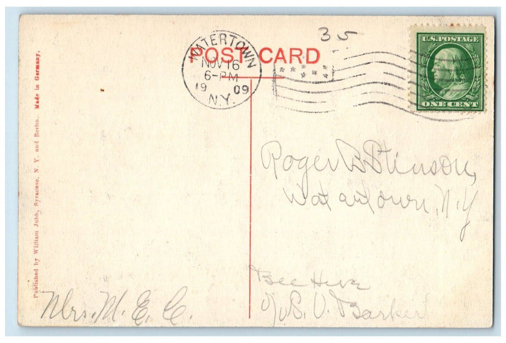 1909 Salmon River Falls Waterfalls Pulaski New York NY Posted Antique Postcard