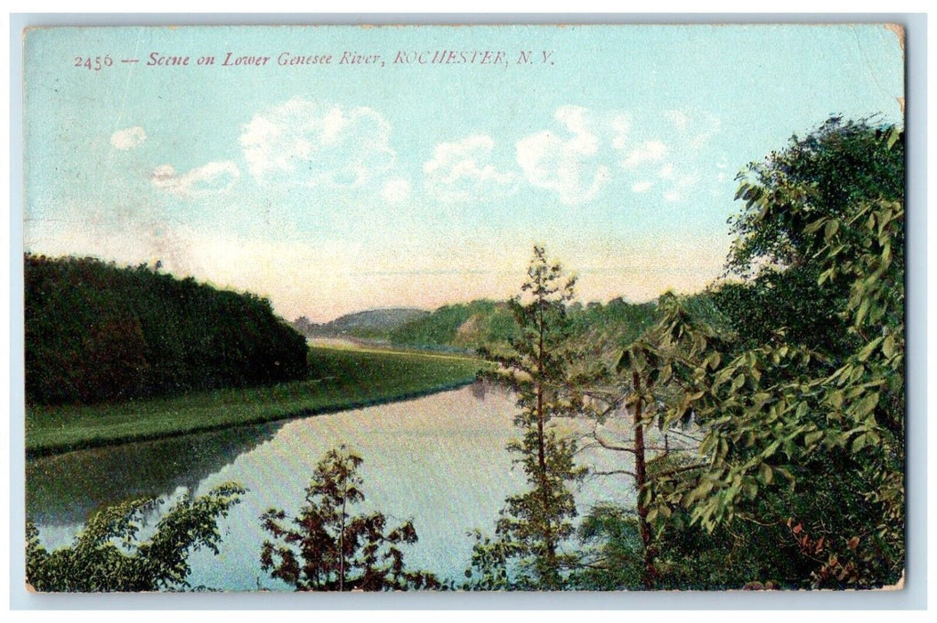 1909 Scene On Lower Genesee River Rochester New York NY Posted Antique Postcard
