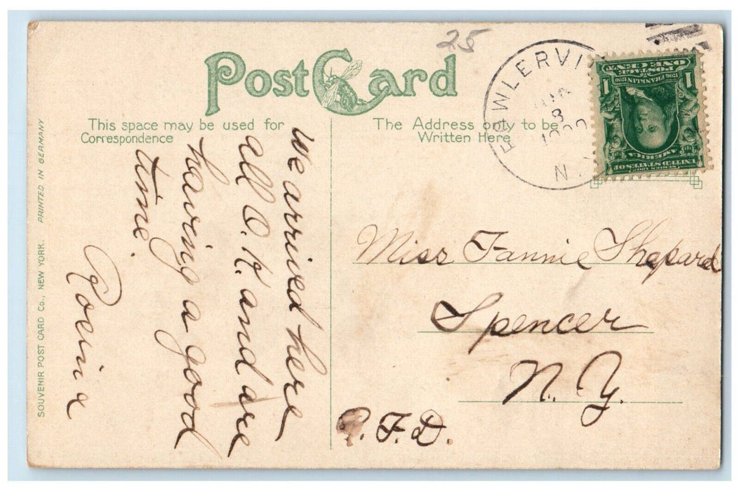 1909 Scene On Lower Genesee River Rochester New York NY Posted Antique Postcard