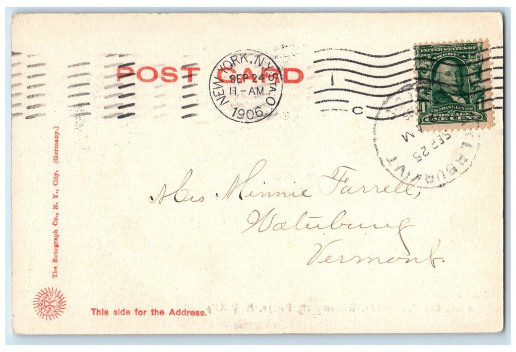 Brooklyn Bridge Terminal Railroad Quacker Oats Brooklyn NY Rotograph Postcard