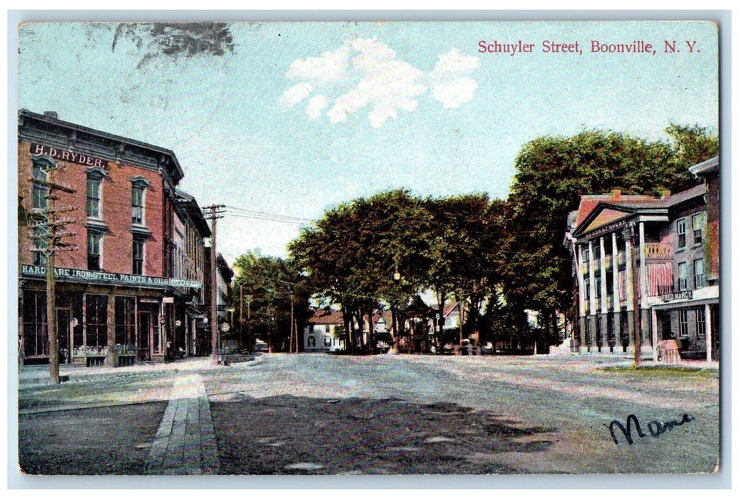 1903 Schuyler Street House Store Building Exterior Bonnville New York Postcard