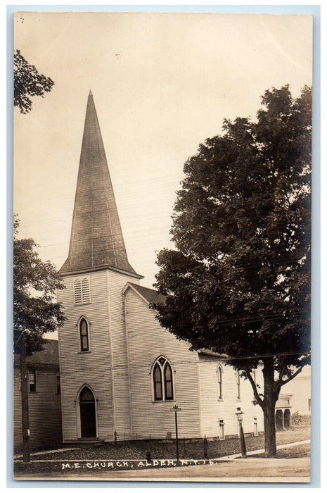 c1910's M. E. Church Erie County Alden New York NY RPPC Photo Antique Postcard