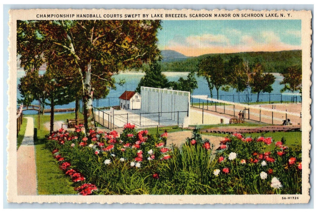 c1940's Championship Handball Courts Scaroon Lake New York NY Postcard