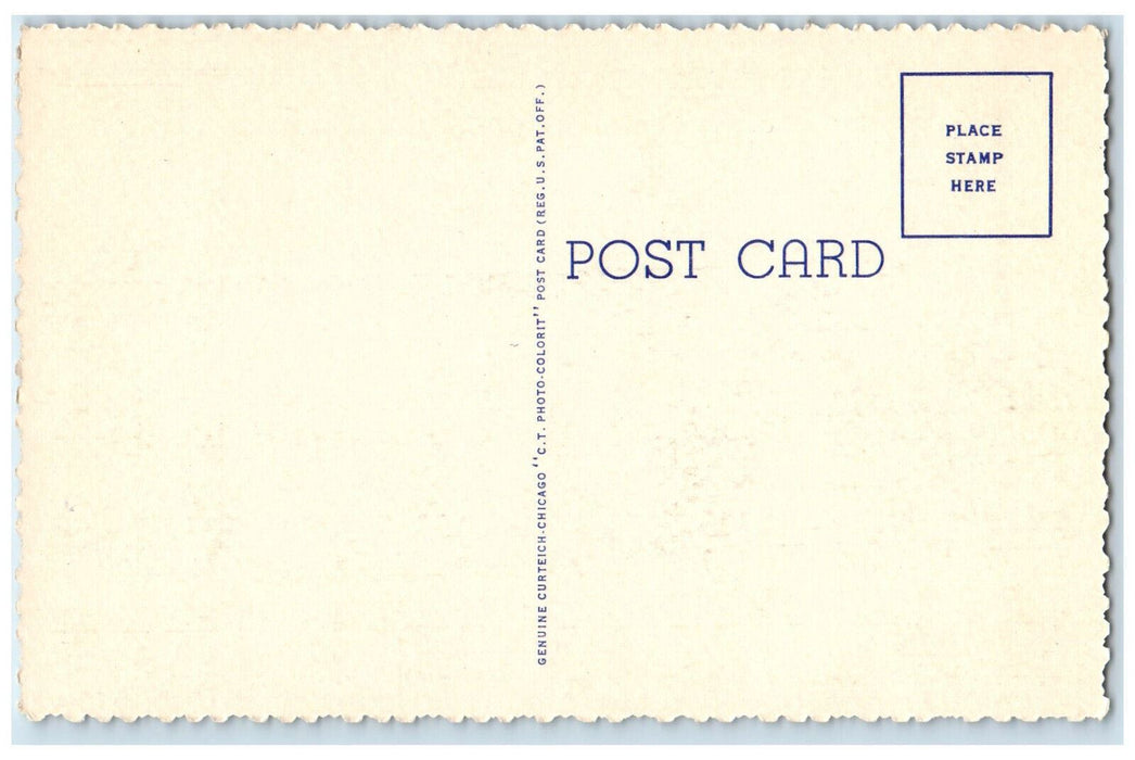 c1940's Decoration Day Guests Leaving Grand Central Schroon Lake NY Postcard